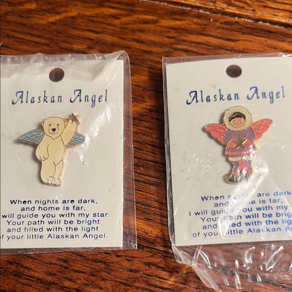 Alaskan Angel Bear and Child Pin Set